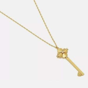 Kate Spade Legacy Logo Key Pendant Gold Necklace